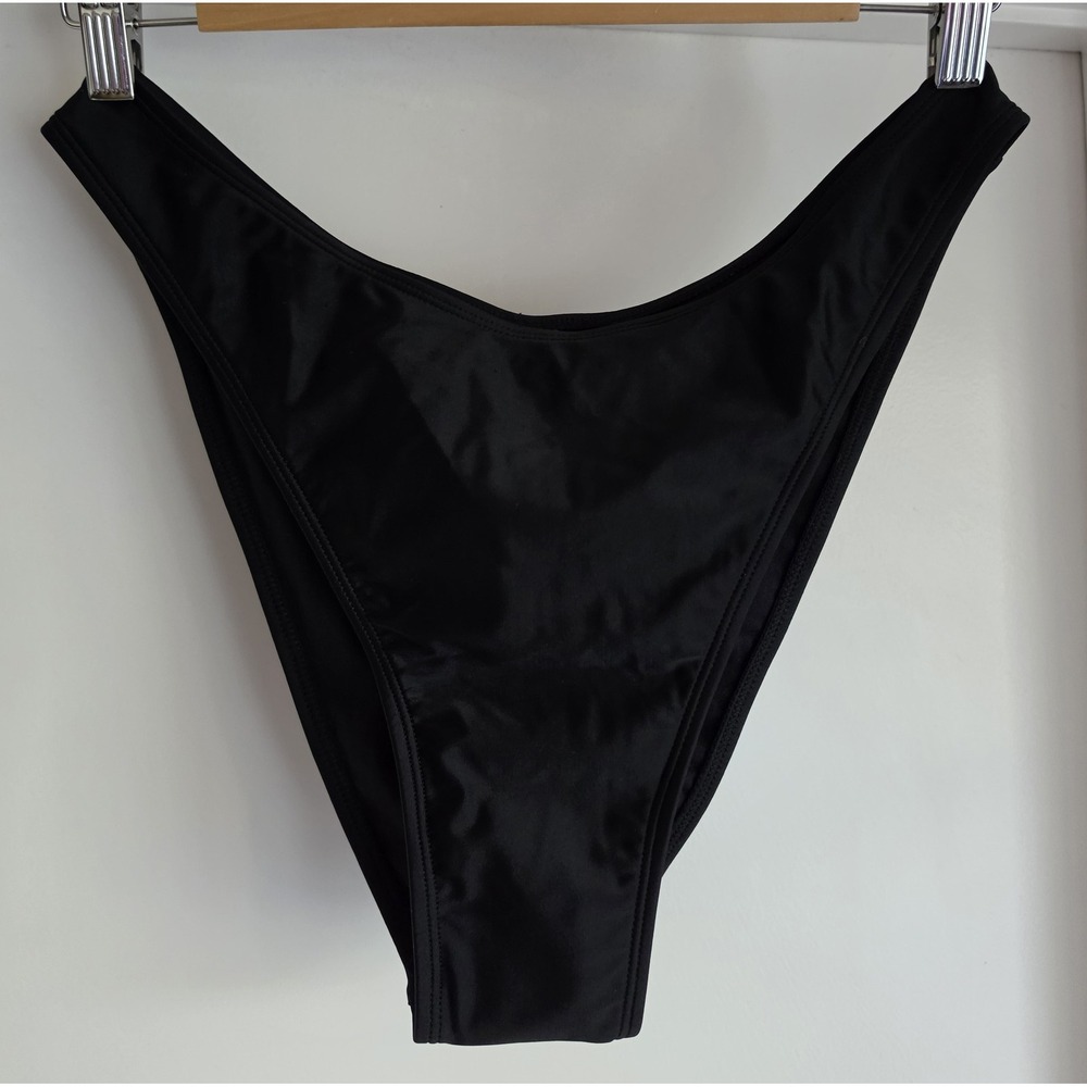 Wild Fable Bikini Bottoms Large Black Solid Swim Bottom Swimwear Women